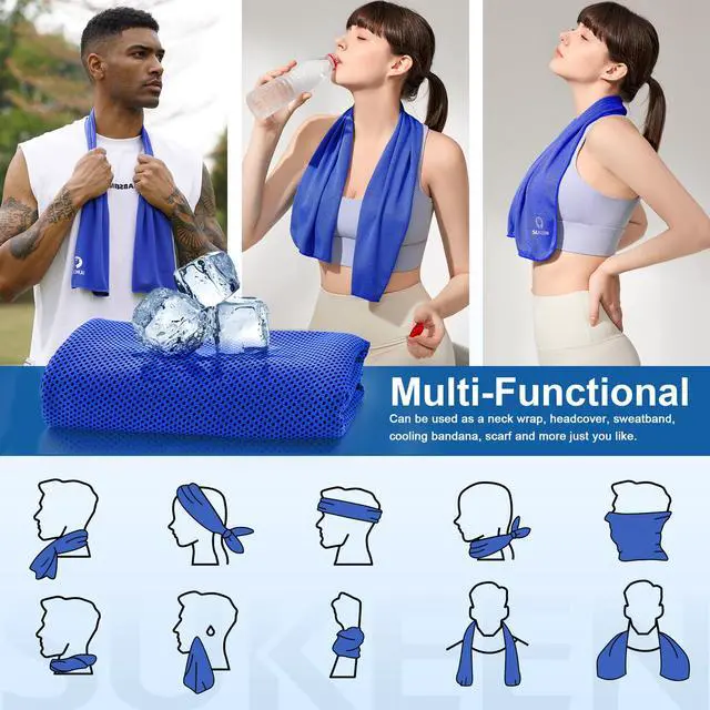 Alt view image 5 of 7 - Cooling Towels 6 Pack (40"x12"), Cooling Towels for Neck and Face, Quick Dry Sport Camping Cooling Towel, Cold Towel for Hot Weather