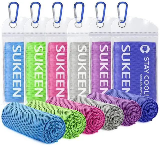 Main image of Cooling Towels 6 Pack (40"x12"), Cooling Towels for Neck and Face, Quick Dry Sport Camping Cooling Towel, Cold Towel for Hot Weather