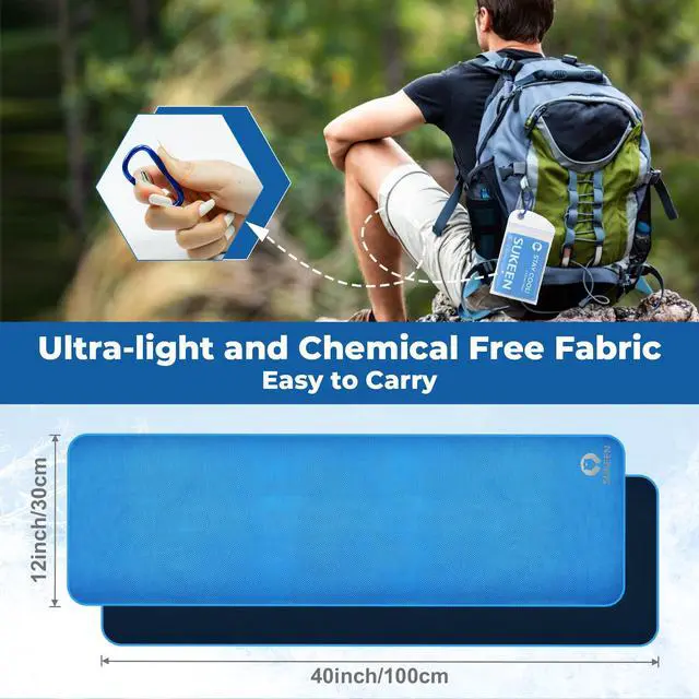 Alt view image 6 of 7 - Cooling Towels 6 Pack (40"x12"), Cooling Towels for Neck and Face, Quick Dry Sport Camping Cooling Towel, Cold Towel for Hot Weather