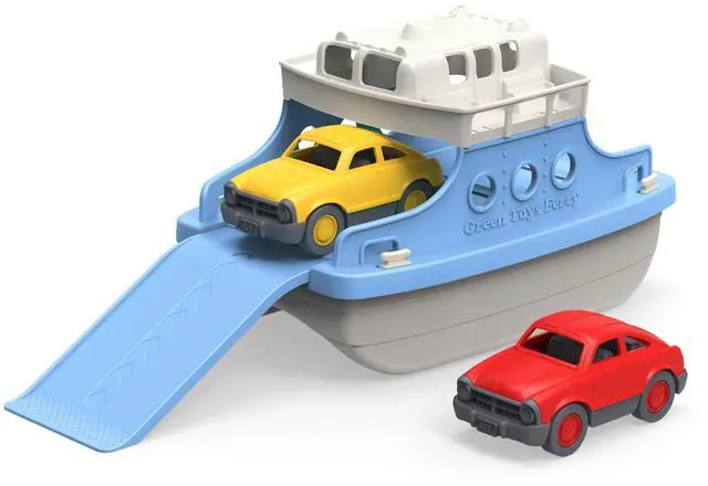 Main image of Ferry Boat with Mini Cars Bathtub Toy, Blue/White, Standard