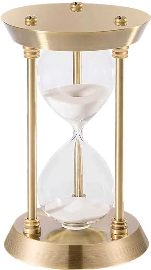 Main image of Vintage Sand Timer 3 Minute Hourglass, Small Sand Clock, Antique Brass Sand Watch 3 Min,Antiguo Reloj De Arena 3 Minuto,Metal Unique Sandglass for Gifts Games Kitchen Home Office Decoration