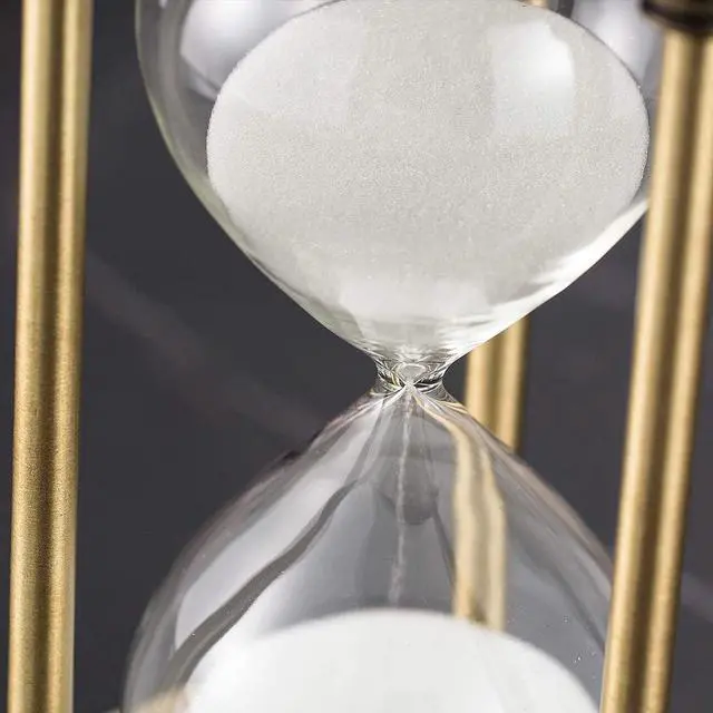Alt view image 3 of 6 - Vintage Sand Timer 3 Minute Hourglass, Small Sand Clock, Antique Brass Sand Watch 3 Min,Antiguo Reloj De Arena 3 Minuto,Metal Unique Sandglass for Gifts Games Kitchen Home Office Decoration