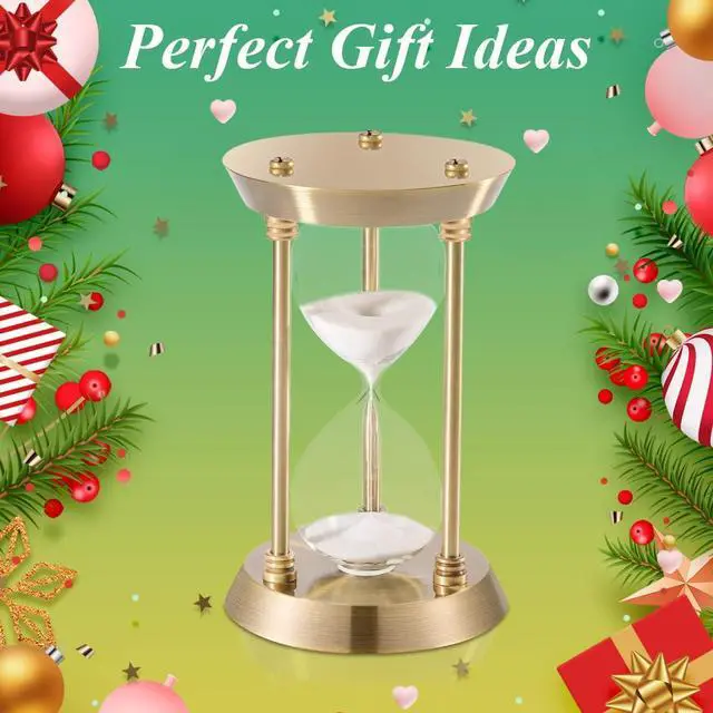 Alt view image 5 of 6 - Vintage Sand Timer 3 Minute Hourglass, Small Sand Clock, Antique Brass Sand Watch 3 Min,Antiguo Reloj De Arena 3 Minuto,Metal Unique Sandglass for Gifts Games Kitchen Home Office Decoration