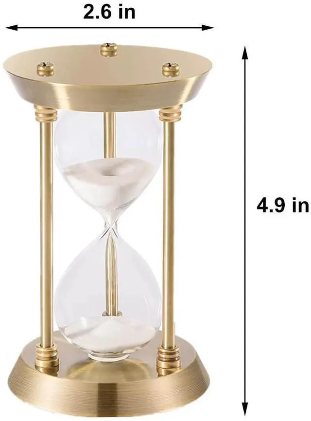 Alt view image 6 of 6 - Vintage Sand Timer 3 Minute Hourglass, Small Sand Clock, Antique Brass Sand Watch 3 Min,Antiguo Reloj De Arena 3 Minuto,Metal Unique Sandglass for Gifts Games Kitchen Home Office Decoration