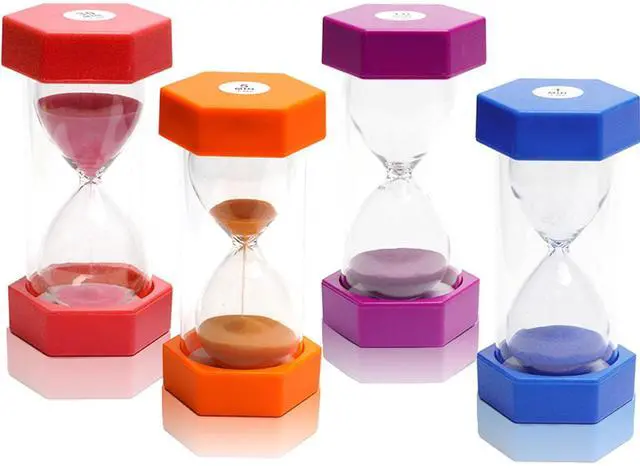 Main image of Hourglass Sand Timers Colorful Sandglass Timer Hourglass Set Sand Clock Timer Visual Sandtimer 3/5/10/20 Minutes for Kids Classroom Office Kitchen(4 Pcs)