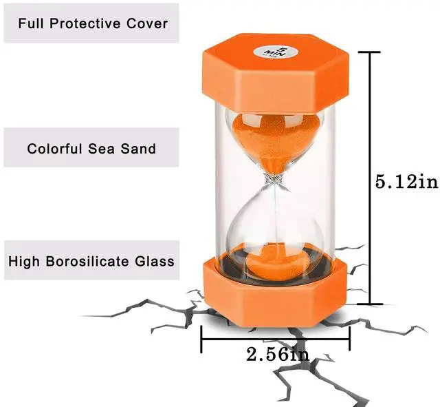 Alt view image 4 of 6 - Hourglass Sand Timers Colorful Sandglass Timer Hourglass Set Sand Clock Timer Visual Sandtimer 3/5/10/20 Minutes for Kids Classroom Office Kitchen(4 Pcs)