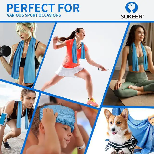 Alt view image 7 of 7 - 4 Pack Cooling Towels (40"x12"), Cooling Neck Wraps, Ice Towel, Soft Breathable Chilly Towel,Microfiber Towel for Yoga,Sport,Running,Gym,Workout,Camping,Fitness,Workout & More Activities