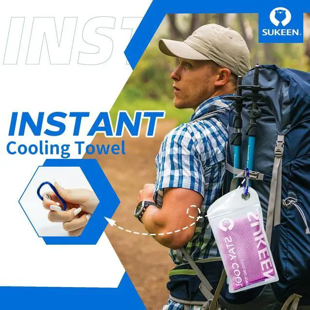 Alt view image 7 of 7 - 4 Pack Cooling Towels for Hot Weather 40"x12", Gym Towels for Men and Women, Soft Breathable Workout Towels for Yoga, Running, Sport, & More