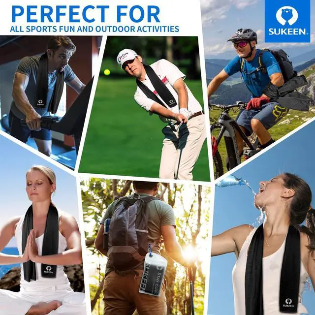 Alt view image 6 of 7 - [4 Pack Cooling Towel (40"x12"), Soft Breathable Chilly Microfiber Towel for Yoga,Sport,Running,Gym,Workout,Camping,Fitness,Workout & More Activities