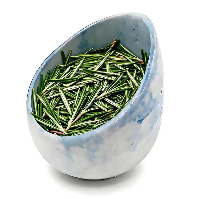 Alt view image 7 of 7 - Pottery Blue Handmade Herb Stripper Bowl Kitchen Tool for Efficient Parsley, Basil, Rosemary, Thyme, Mint Leaf Removal & Stripping,Ceramic Stylish Serving Dish for Berries Nuts Dips Fruits Snacks