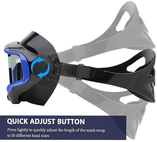 Alt view image 6 of 7 - Diving mask Anti-Fog Swimming Snorkel mask Suitable for Adults Scuba Dive Swim Snorkeling Goggles Masks