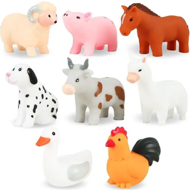 Main image of Bath Toys No Hole, for Infants 6-12& Toddlers 1-3, No Hole Bathtub Toys (Animal , 8 Pcs with Mesh Bag)