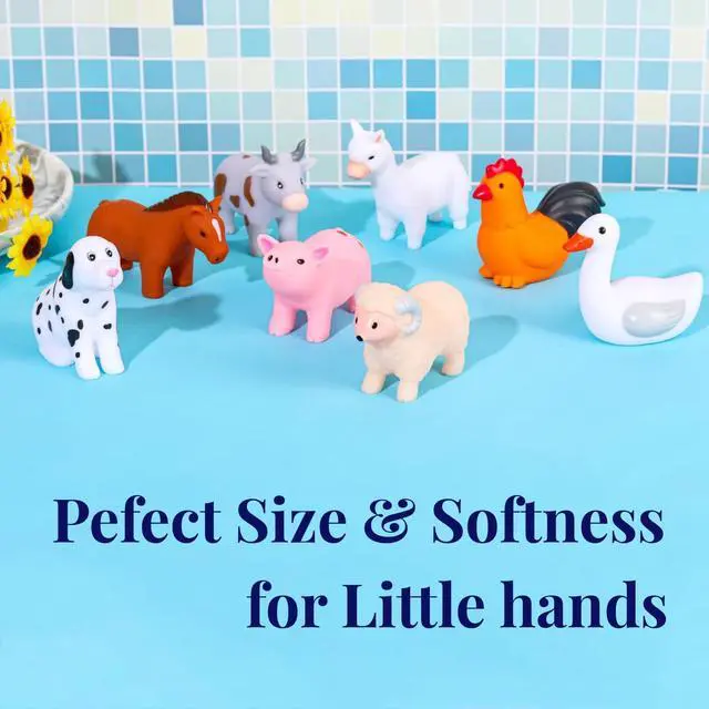 Alt view image 4 of 6 - Bath Toys No Hole, for Infants 6-12& Toddlers 1-3, No Hole Bathtub Toys (Animal , 8 Pcs with Mesh Bag)
