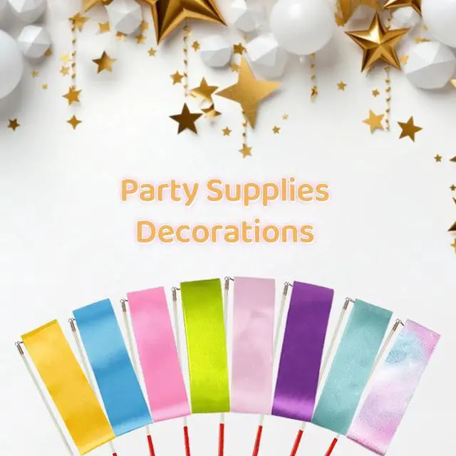 Alt view image 3 of 7 - 24pcs Dance Ribbon Wand Party Favors for Kids Princess Party Streamers Decorations Girls Princess Birthday Party Favors Carnival Gymnastics Goodie Bag Stuffers