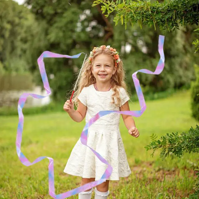 Alt view image 7 of 7 - 24pcs Dance Ribbon Wand Party Favors for Kids Princess Party Streamers Decorations Girls Princess Birthday Party Favors Carnival Gymnastics Goodie Bag Stuffers