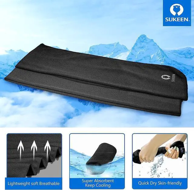 Alt view image 2 of 7 - 4Pack Cooling Towel (40"x12") for Neck and Face, Soft & Breathable Chilly Sports Towel, Quick-Drying Sweat Absorbing Cooling Neck Wraps Cooling for Yoga, Sport, Running, Workout