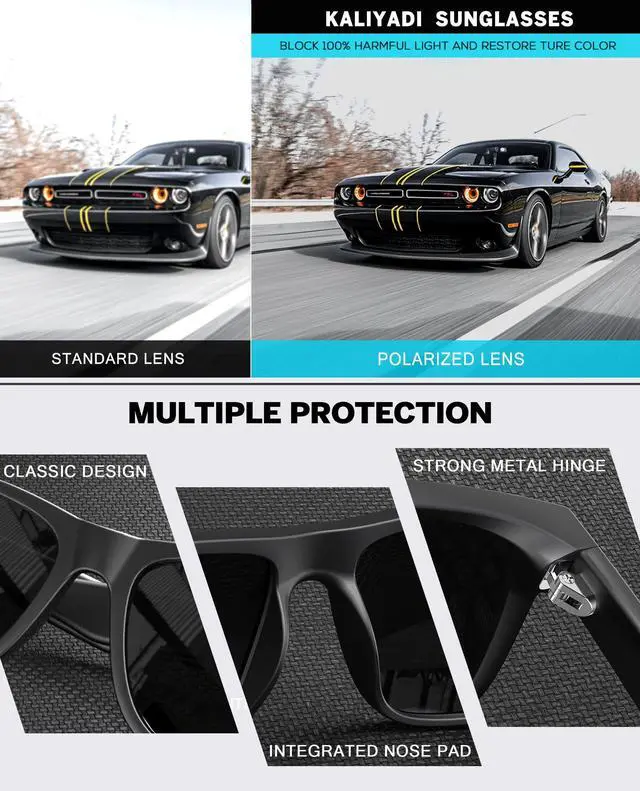 Alt view image 5 of 7 - Sunglasses-Men Polarized-Sunglasses for Men: Classic Sun Glasses for Driving Fishing Golf with UV400 Protection