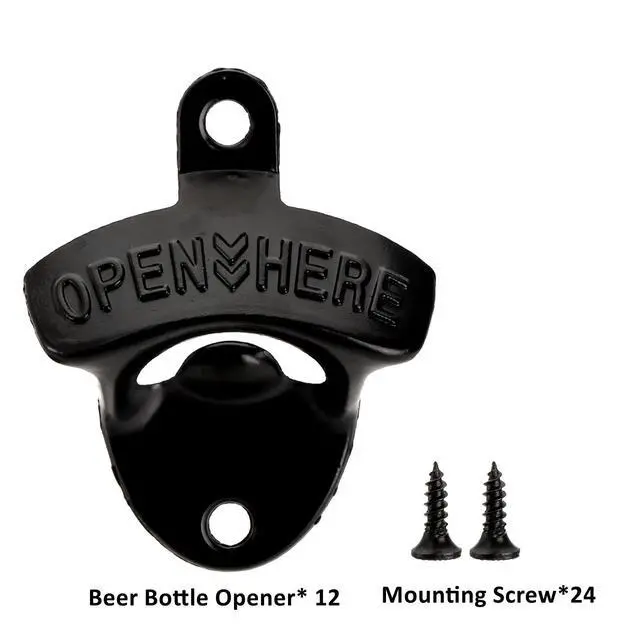 Alt view image 3 of 7 - 12-Piece Wall Mounted Vintage Metal Bottle Opener for Bar, KTV, Home and Outdoor