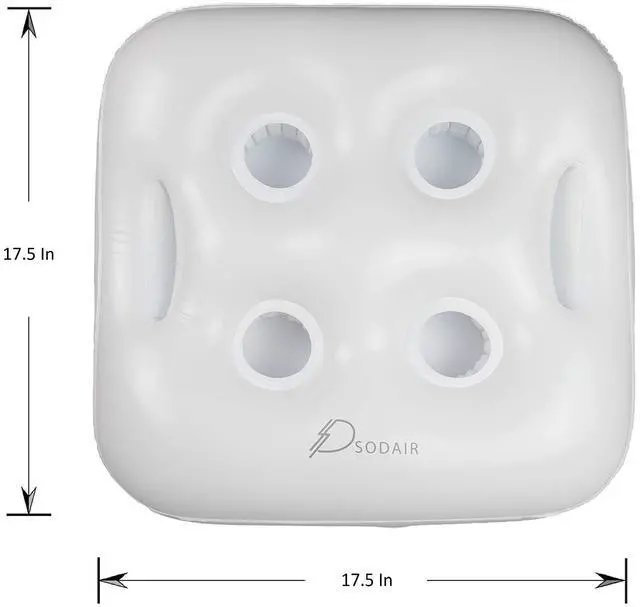 Alt view image 5 of 6 - Inflatable Floating Drink Holder with 2 Waterproof Phone Pouch for Hot Tub, Pool Party and Beach