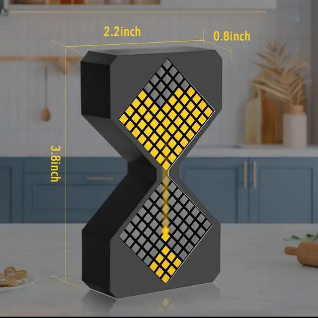 Alt view image 4 of 7 - Digital Hourglass Timer for Kids, YEARBEIHAO 1-30 Minutes Sand Time Can Set Any Minute, A Sensory Toy for Relaxation, DIY Electronic Timer for Kitchen, Room Home Decor (Black)