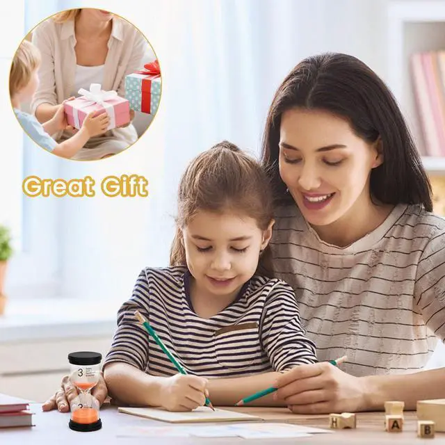 Alt view image 6 of 6 - Sand Timers Set, 6PCS Colorful Hourglass Sandglass Timer 1/3/5/10/15/30 Minutes Sand Clock Timer for Games Classroom Kitchen Cooking Office