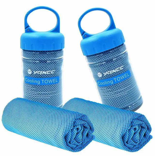 Main image of 2 Pack Cooling Towels (47"x12"), Ice Cool Neck Towel, Soft Breathable Microfiber for Yoga, Golf, Gym, Running, Camping & Hot Weather