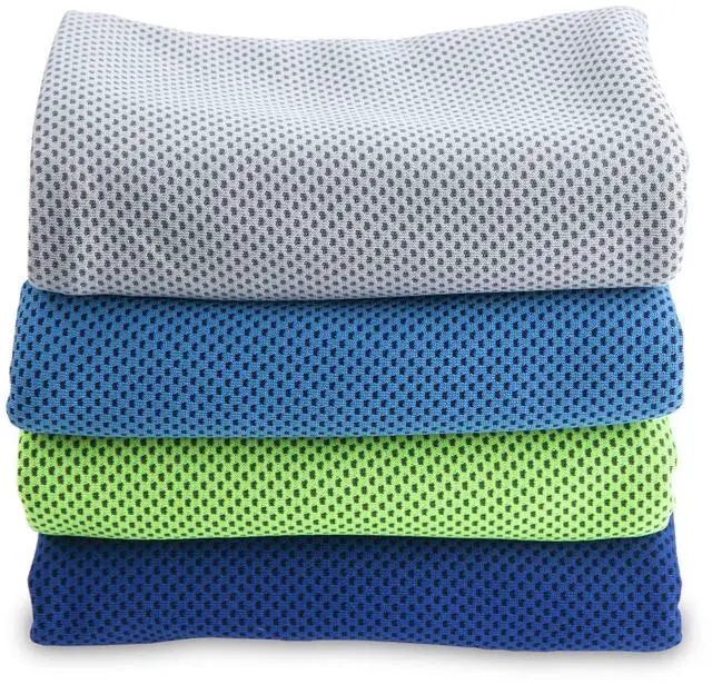 Alt view image 5 of 6 - Cooling Towels (4 Pack) 40"x12" - Ice Towel for Neck & Face, Soft Microfiber Chilly Towel, Instant Cooling Relief for Sports, Gym, Yoga, Running, Golf, Camping & Outdoor Activities