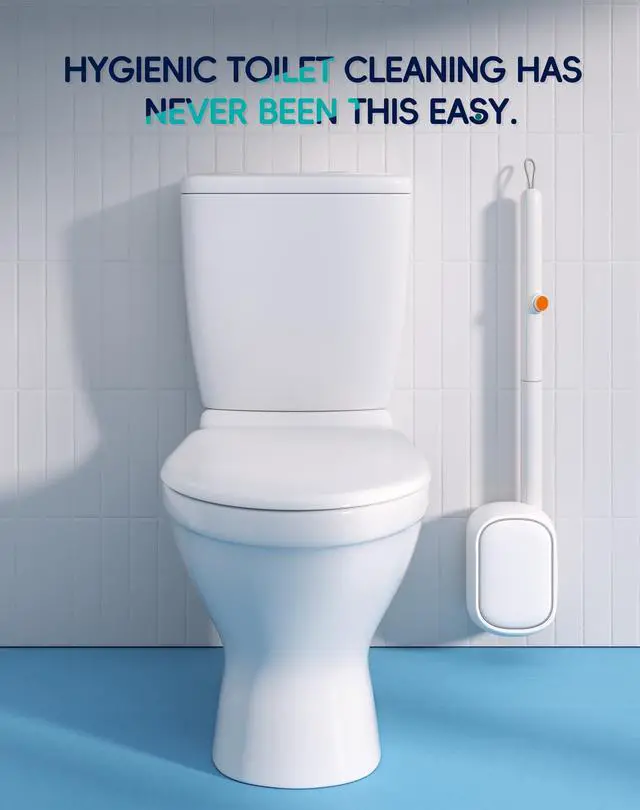 Alt view image 7 of 7 - Disposable Toilet Cleaning System - Toilet Wand Kit with 18 High-Performance Refills, Wall Mounted Brush and Holder for Deep Cleaning Bathroom (Brush + 18 Refills)