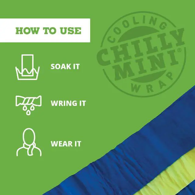 Alt view image 4 of 7 - Chilly Mini Cooling Neck Towel, Lime - 6 Pack, 29"x3"