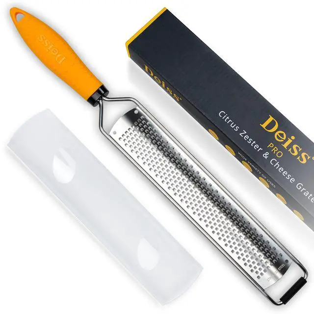 Main image of PRO Lemon Zester & Heavy Duty Cheese Grater & Vegetable Grater - Parmesan Cheese Lemon, Garlic, Nutmeg, Chocolate, Fruits, Vegetables, Ginger Grater - Cheese Shredder & Stainless Steel Grater