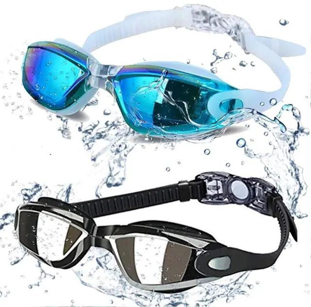 Main image of Swim Goggles - Swimming Goggles,Pack of 2 Professional Anti Fog No Leaking UV Protection Wide View for Women Men Adult Youth Kids