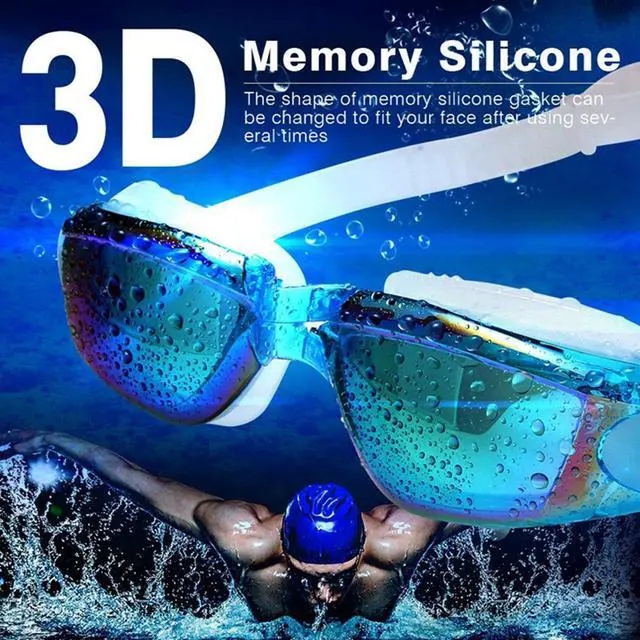 Alt view image 4 of 6 - Swim Goggles - Swimming Goggles,Pack of 2 Professional Anti Fog No Leaking UV Protection Wide View for Women Men Adult Youth Kids