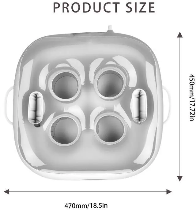 Alt view image 2 of 5 - Adult Floating Drink Holder for Pool & Hot Tub, Inflatable Beverage Caddy with Multiple Slots for Cocktails & Drinks, Silver