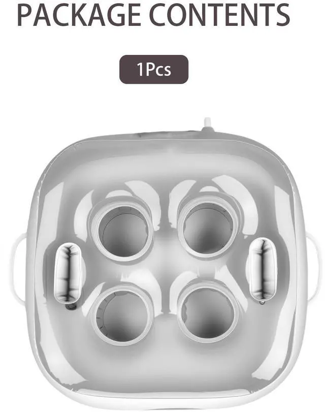 Alt view image 4 of 5 - Adult Floating Drink Holder for Pool & Hot Tub, Inflatable Beverage Caddy with Multiple Slots for Cocktails & Drinks, Silver