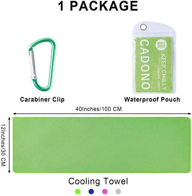 Alt view image 6 of 7 - 4 Pack Cooling Towel (40"x12"), Soft Breathable Chilly Towel, Ice Towel, Microfiber Towel for Yoga, Sport, Running, Workout,Gym, Camping, Fitness, Workout & More Activities(Multicolor)