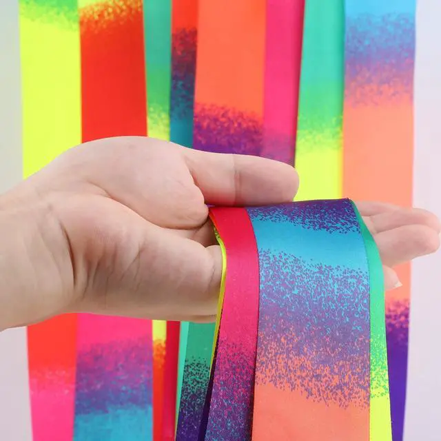 Alt view image 5 of 7 - 14PCS Dance Ribbon for Kids Rainbow Party Favors, Rainbow Streamers, Ribbon Dancer Wands for Olympics Gymnastics Birthday Party Decoration Goodie Bags Stuffers Summer Toys Bulk