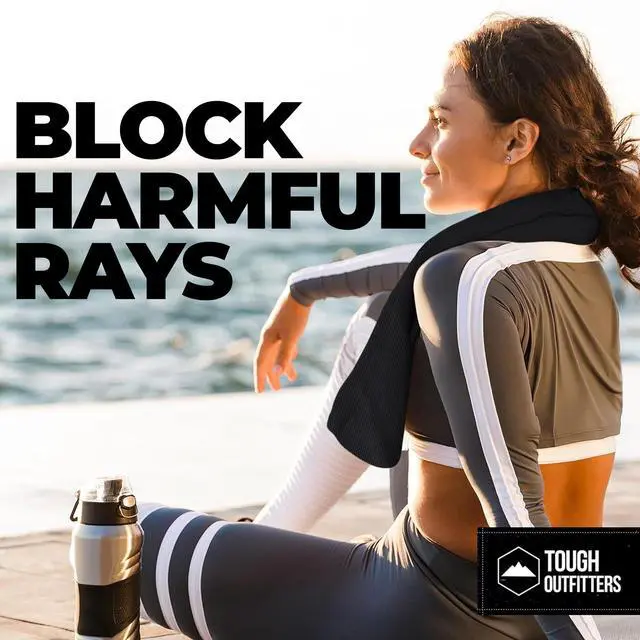 Alt view image 5 of 7 - Cooling Towels for Neck Face - Neck Cooling Towel for Hot Weather Yoga Sports Golf Sweat - Instant Cold Towel