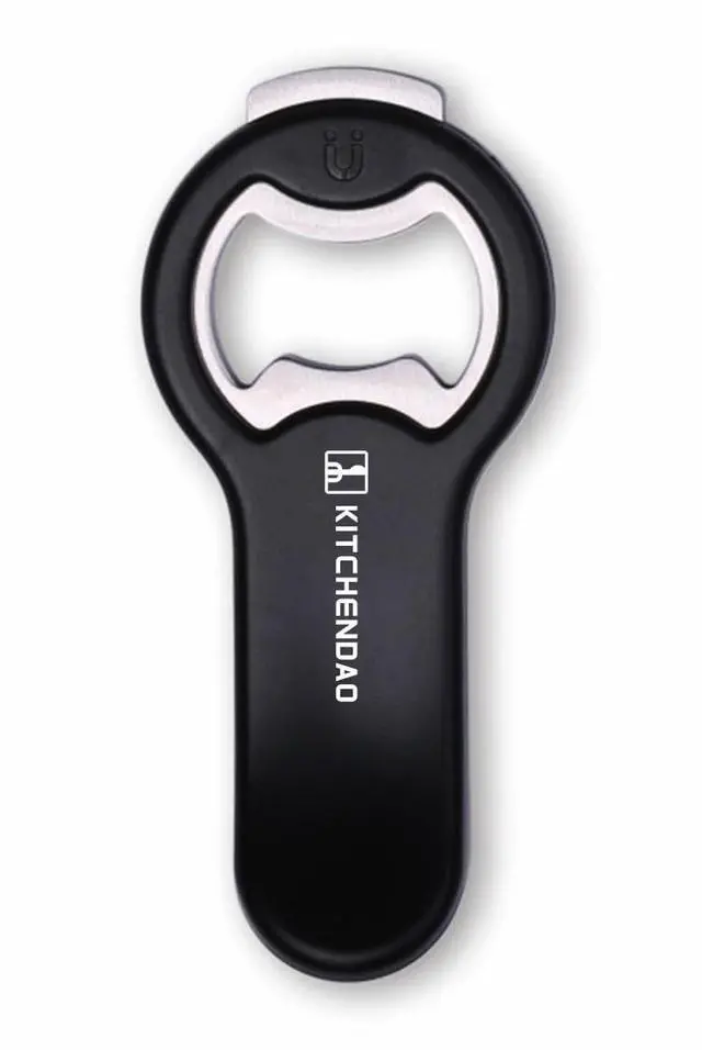 Main image of 2 in 1 Magnetic Beer Bottle Opener for Fridge and RV with Cap Catcher - Pop Can Soda Can Opener, Stick to Refrigerator for Easy Storage with Magnet, Gift for Men Husband Father