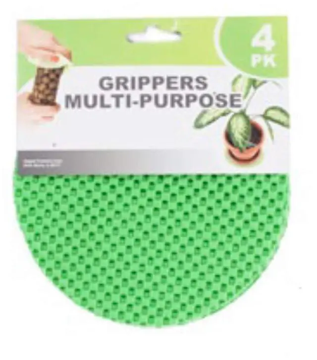 Main image of Round Multi-Purpose Jar Gripper Pad Bottle Lid Opener, 4 Piece Set, Colors May Vary