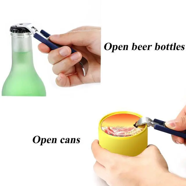 Alt view image 4 of 6 - 3 Pieces Magnetic Bottle Openers Can Opener Classic Beer Opener Stainless Steel Small Bottle Opener Can Tapper with Magnet for Camping and Traveling HANCELANT (Black Blue Fuchsia)