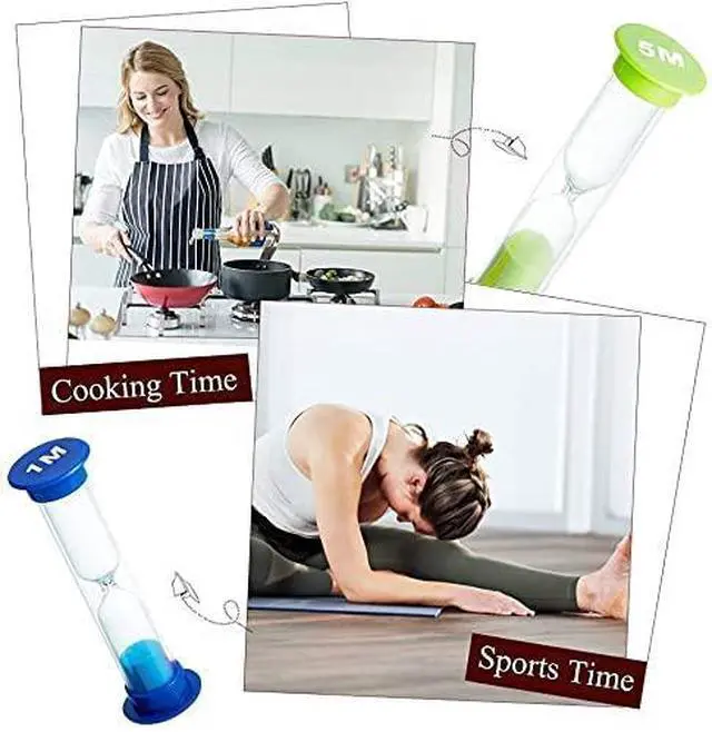 Alt view image 4 of 7 - Sand Timer 6 Colors Hourglass Sandglass Sand Clock Timer 30sec / 1min / 2mins / 3mins / 5mins / 10mins (Pack of 6). for Classroom Game Home Office, Toothbrush Timer for Children Kids
