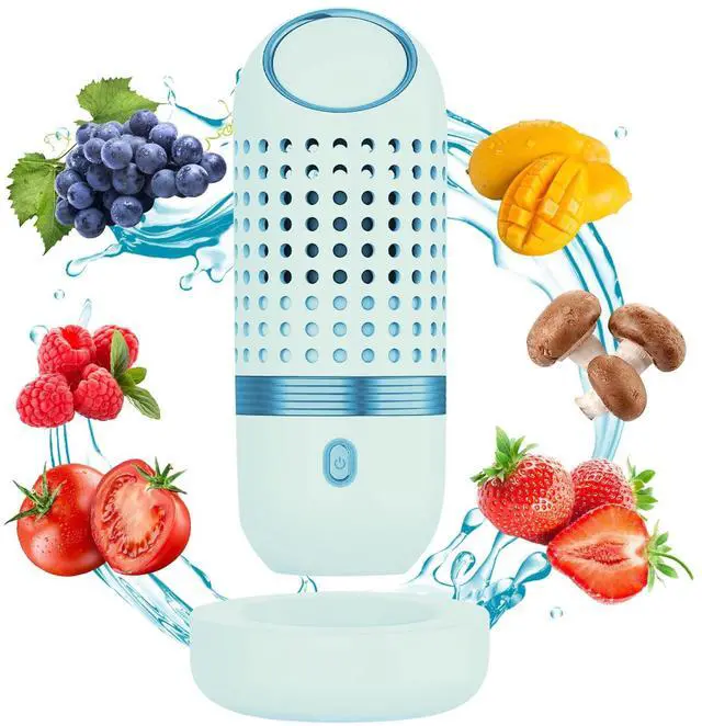 Main image of Fruit and Vegetable Cleaner Device, Portable Fruit Vegetable Washing Machine Easy to Use Kithchen Wireless Charging Gadgets Fruit Purifier for Cleaning Fruits, Vegetables, Meat and Tableware (Blue)