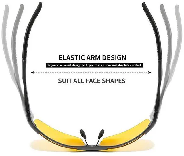 Alt view image 4 of 6 - Men Photochromic Polarized UV400 Sports Sunglasses Day and Night Driving Glasses