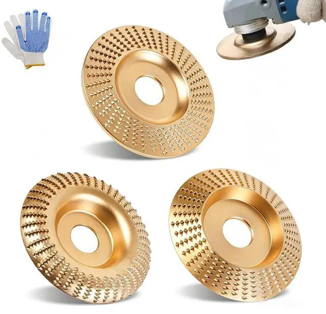 Main image of Angle Grinder Polishing Pad, Tungsten Carbide Sanding Discs for 4 1/2" Angle Grinder, Wood Carving Disc Set for Cutting and Shaping