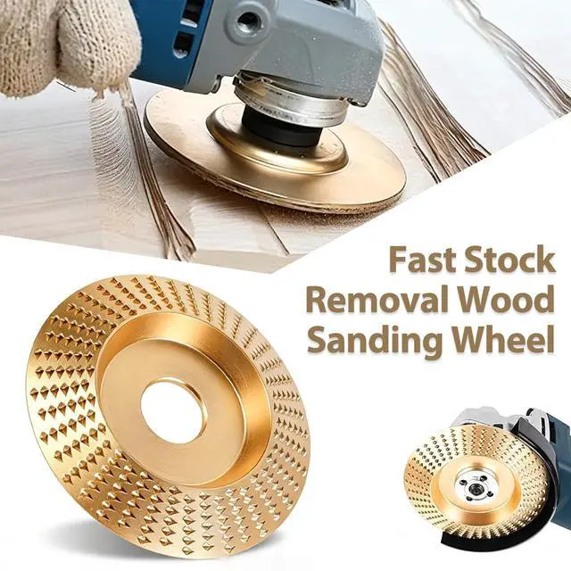 Alt view image 3 of 7 - Angle Grinder Polishing Pad, Tungsten Carbide Sanding Discs for 4 1/2" Angle Grinder, Wood Carving Disc Set for Cutting and Shaping