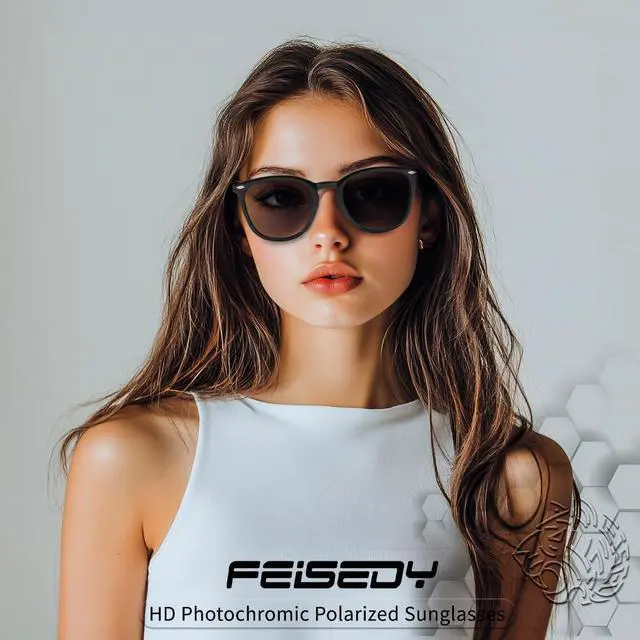 Alt view image 2 of 7 - Retro Photochromic Classic Polarized Sunglasses for Women Men Trendy Style Vintage Sunnies B1123