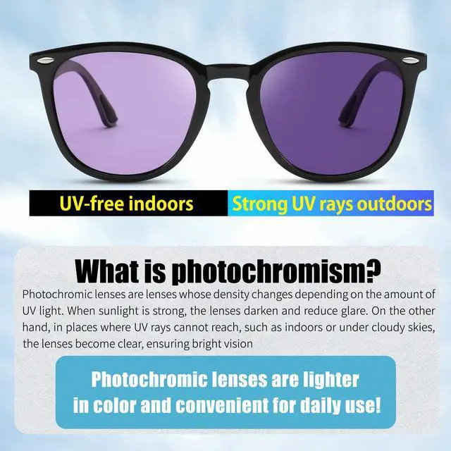 Alt view image 5 of 7 - Retro Photochromic Classic Polarized Sunglasses for Women Men Trendy Style Vintage Sunnies B1123