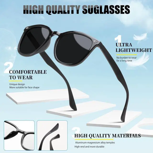 Alt view image 6 of 7 - Retro Photochromic Classic Polarized Sunglasses for Women Men Trendy Style Vintage Sunnies B1123