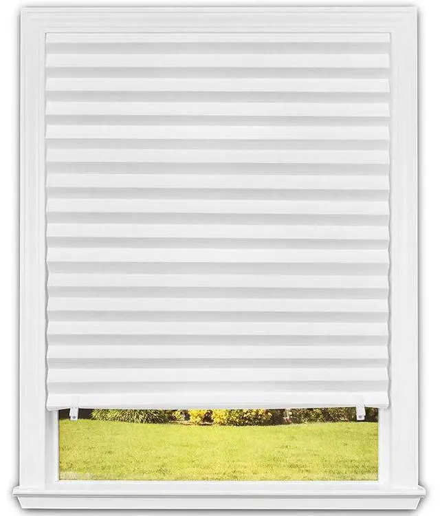 Main image of No Tools Original Light Filtering Pleated Paper Shade White, 36" W x 72" L, 6 Pack