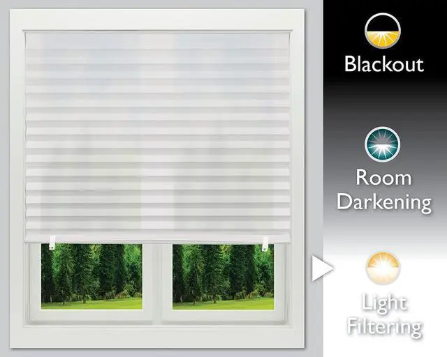 Alt view image 7 of 7 - No Tools Original Light Filtering Pleated Paper Shade White, 36" W x 72" L, 6 Pack